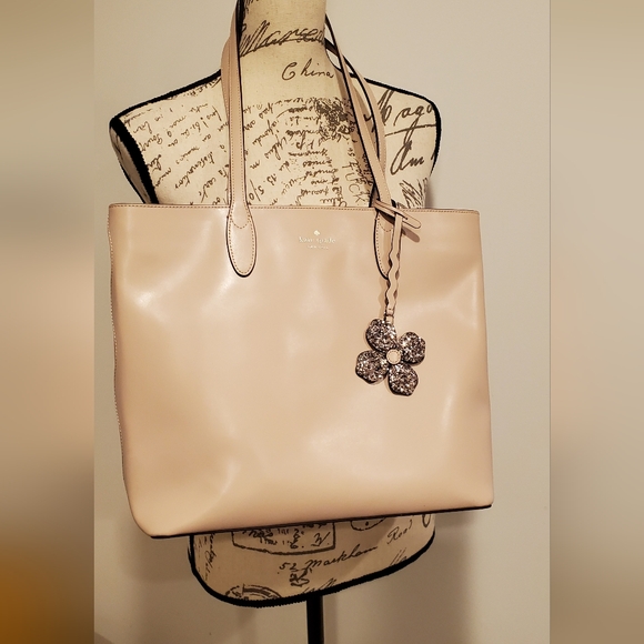 KATE SPADE Elegant Tan/ Cream Tote Bag. - Picture 1 of 13